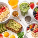 What to eat in the morning for a healthy start with 7 easy breakfast ideas on kitchen counter